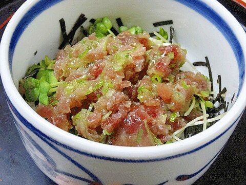 晩酌の〆は☆　remake「ネギトロ丼」